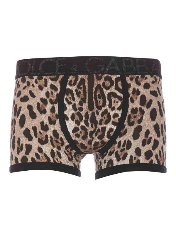 DOLCE & GABBANA: 水着 - スイムショーツ/スイムトランクス - ブラウン