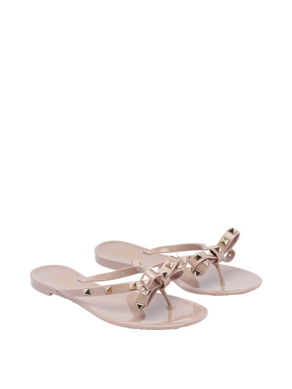VALENTINO GARAVANI: flip flops online - Rockstud Rubber Flip Flops