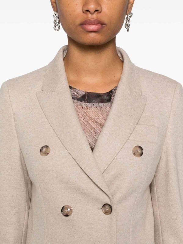 SEVENTY buy online Beige Double-Breasted Wool Blazer