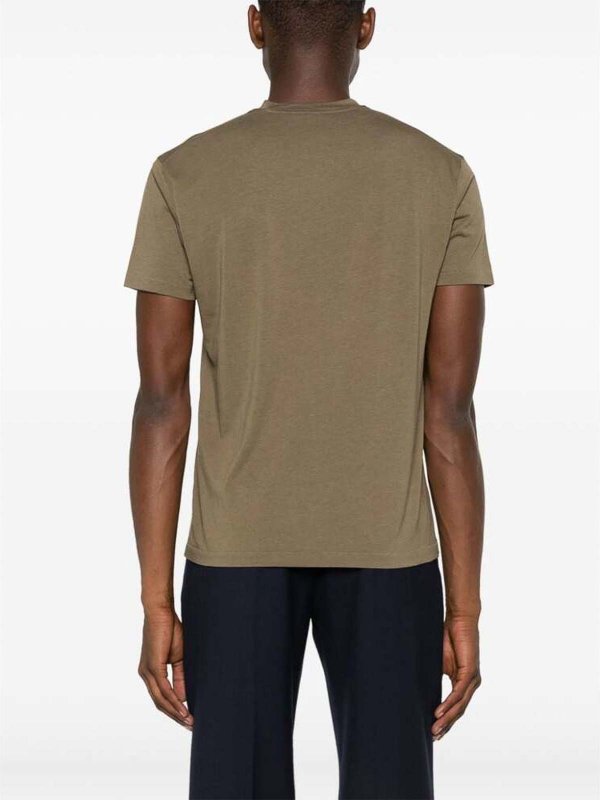 Tシャツ・カットソー TOM FORD Men T-shirt Green JCS004JMT002S23 FG461 TOM FORD Lyocell and cotton-blend jersey T-shirt | THE OUTNET