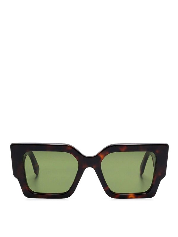 OFF-WHITE: Sonnenbrillen - Sonnenbrille - Braun