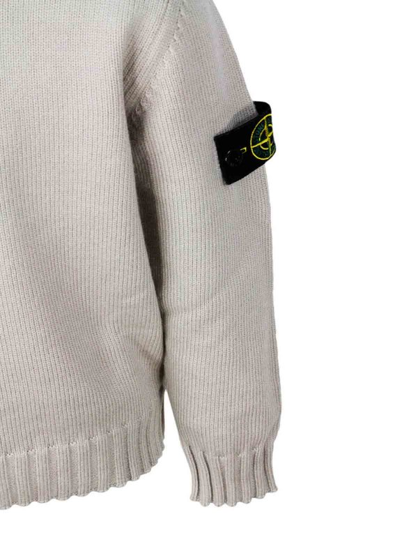 STONE ISLAND: Strickpullover mit Rundhalsausschnitt online - Rundhalspullover - Braun