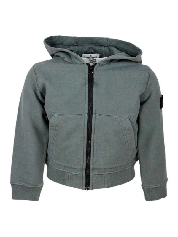 STONE ISLAND: Sweatshirts & Pulls - Sweat-Shirts - Gris