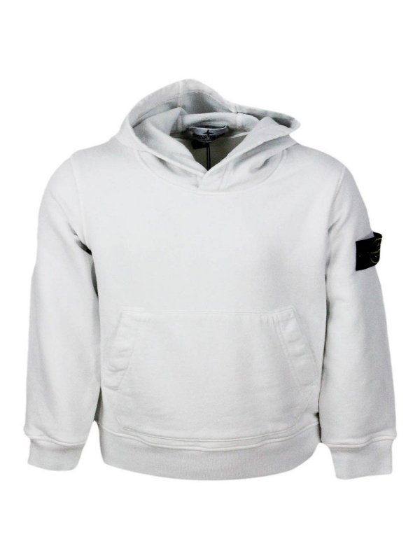 STONE ISLAND: Sudaderas y suéteres - Sudadera - Blanco