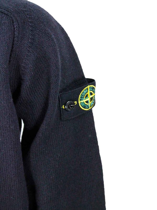 STONE ISLAND: Suéteres con cuello pico online - Suéter Cuello Redondo - Azul