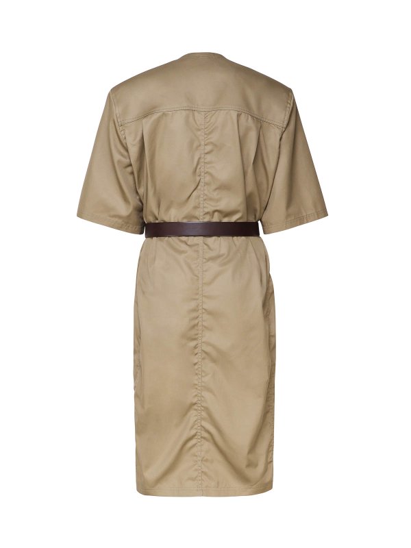 Saharienne Dress In Cotton Twill shop online: SAINT LAURENT