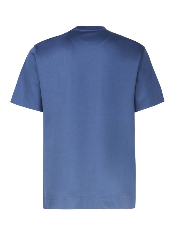 FENDI: t-shirts online - Cotton T-Shirt With Zip Pocket