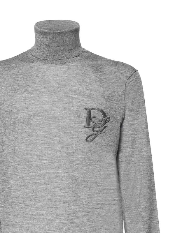 The Best Shops DOLCE & GABBANA: Suéteres con cuello pico - Suéter Cuello Redondo - Gris