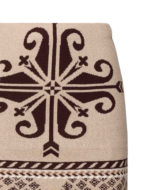 The Best Shops AKEP: Knee length skirts & Midi - Mini Skirt In Jacquard Cotton Knit
