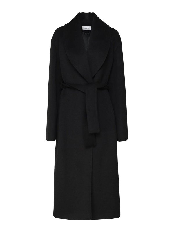 MARIUCCIA: short coats - Wrap Coat In Wool