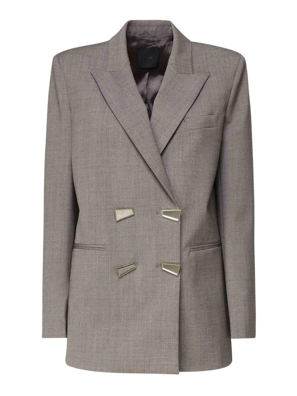 Pinko: giacche blazer - Blazer Con Bottoni Geometrici A Specchio