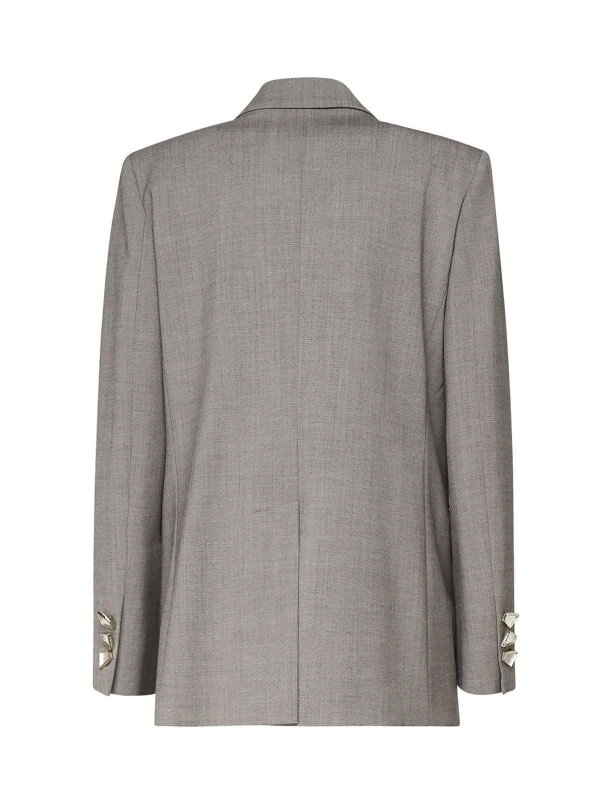 Pinko: giacche blazer online - Blazer Con Bottoni Geometrici A Specchio