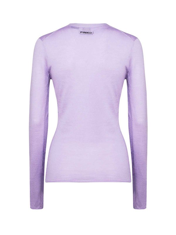 Pinko: crew necks online - Sweater In Silk And Wool Yarn