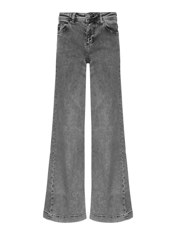 Versace Jeans Couture: Bootcut - Bootcut Jeans - Grau