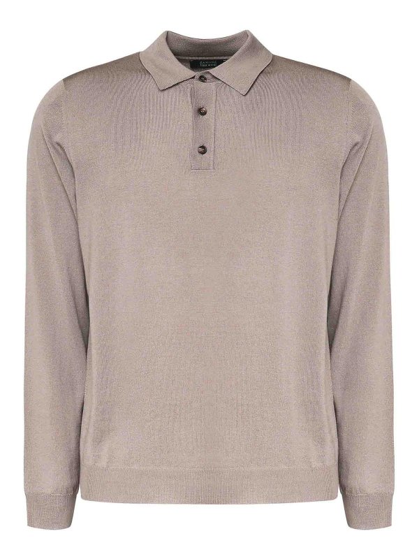 ZANONE: ポロシャツ - ポロシャツ - ベージュ