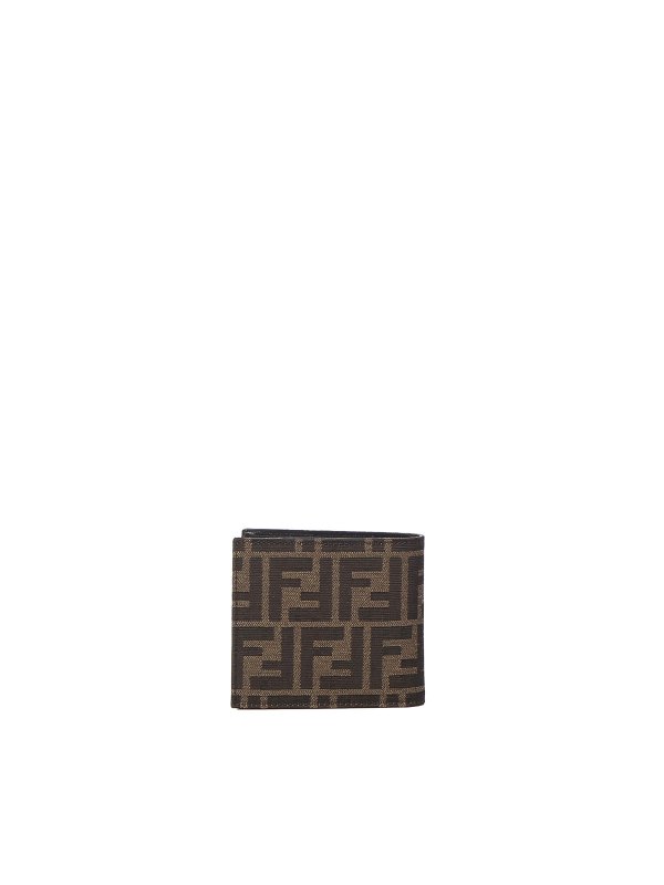 FENDI: wallets & purses online - Ff Bi-Fold Fabric Wallet