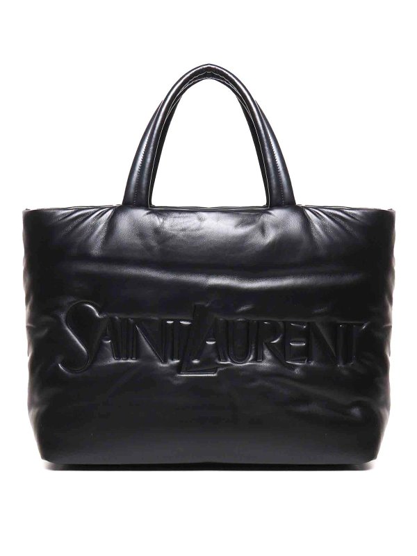 SAINT LAURENT: cross body bags - Padded Leather Tote Bag