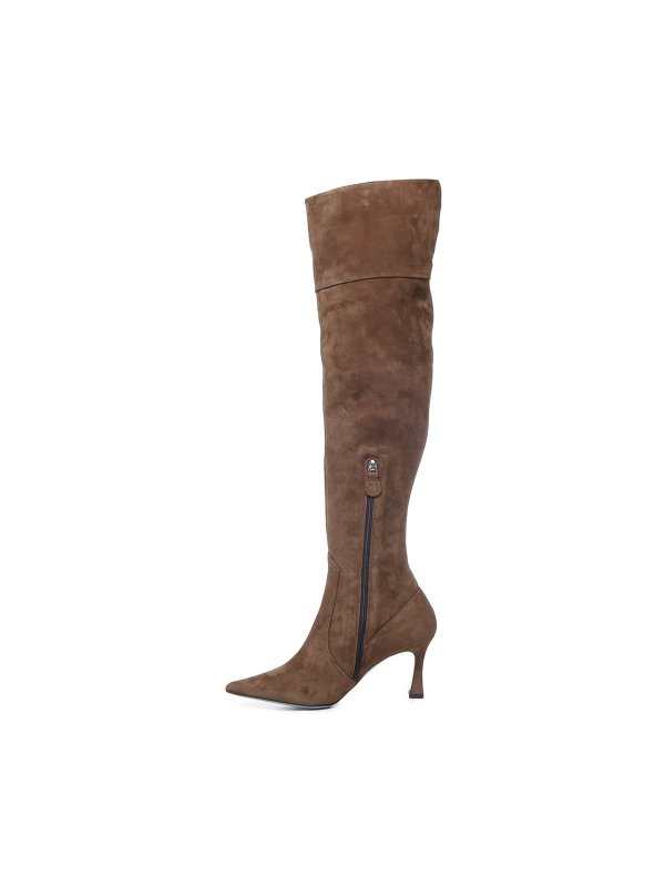 Penny Boots In Suede shop online: FRATELLI RUSSO