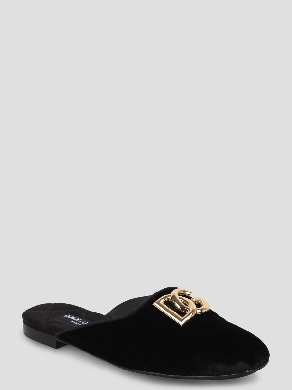 DOLCE & GABBANA: flip flops online - Slippers With Logo Plaque