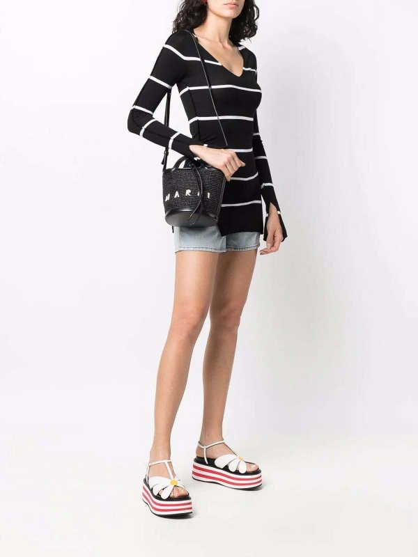 クロスボディバッグ - 黒 shop online: Marni