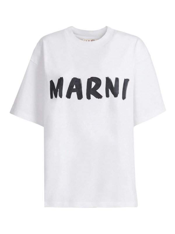 Marni: T-shirts - T-Shirt - Weiß