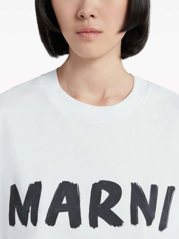 Marni: T-shirts online - T-Shirt - Weiß