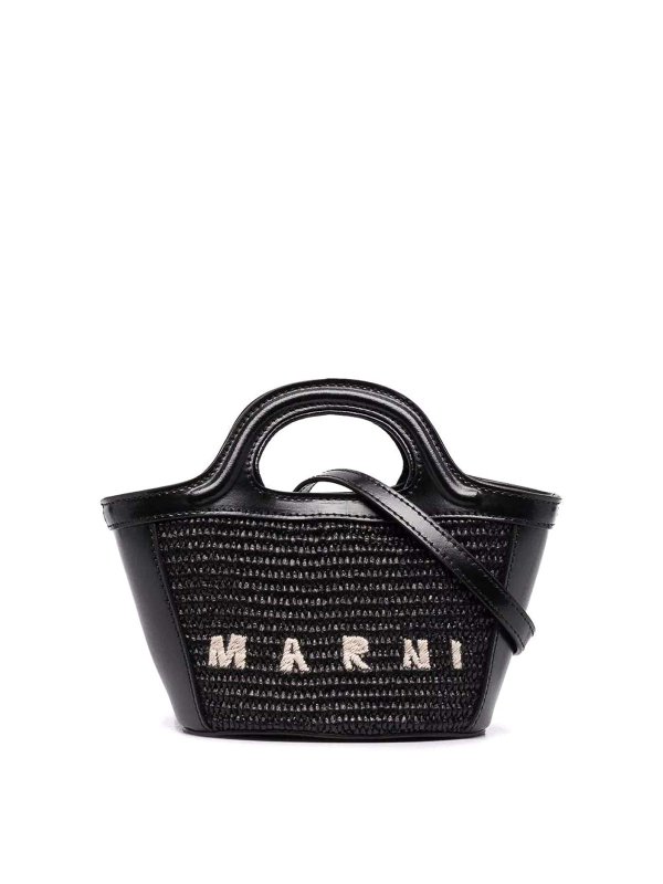 Marni: totes bags - Tropicalia Mini Black