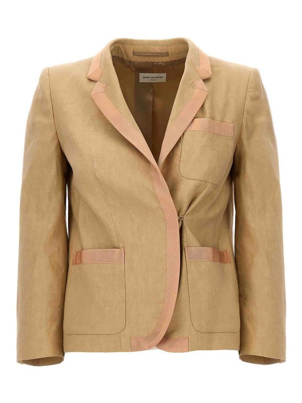 DRIES VAN NOTEN: Blazer - Blazer - Beige