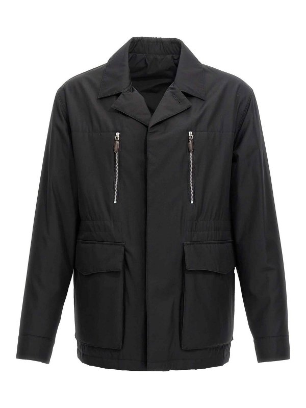 BERLUTI: ダウン・ハイテクジャケット - ダウンジャケット - 黒