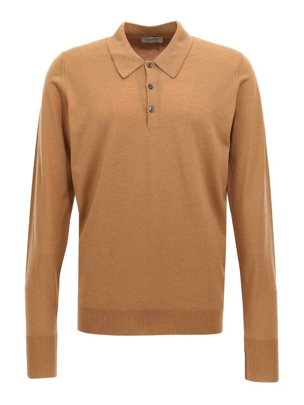 JOHN SMEDLEY: Poloshirts - Poloshirt - Beige