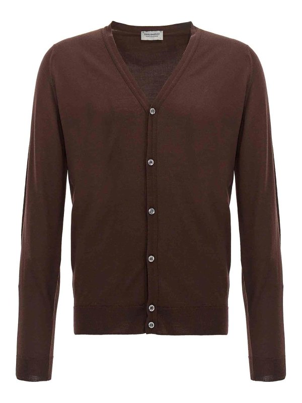 JOHN SMEDLEY: Cardigans - Cardigan - Braun