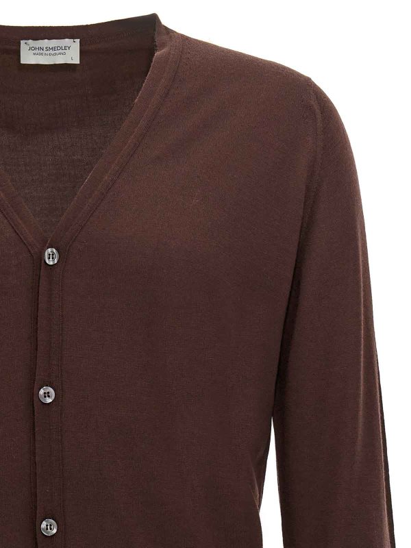 The Best Shops JOHN SMEDLEY: Cardigans - Cardigan - Braun