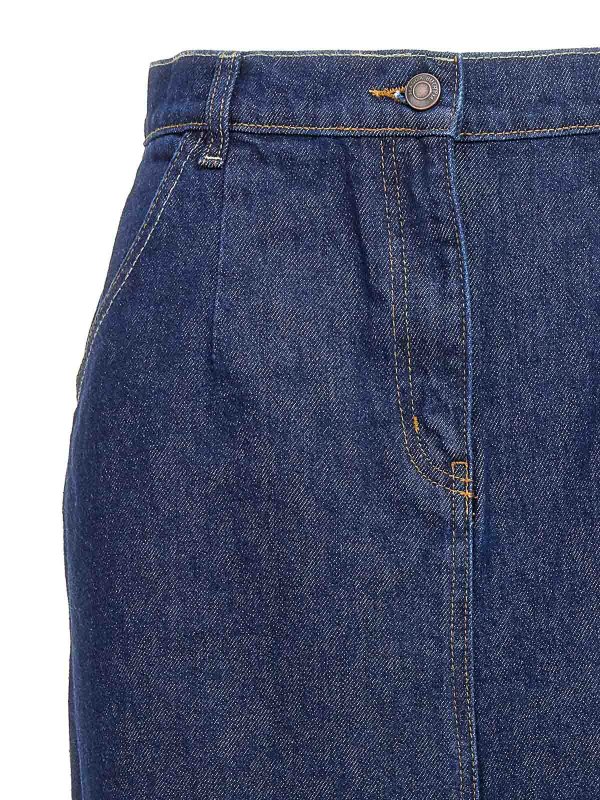 The Best Shops MAGDA BUTRYM: Knee length skirts & Midi - Denim Skirt