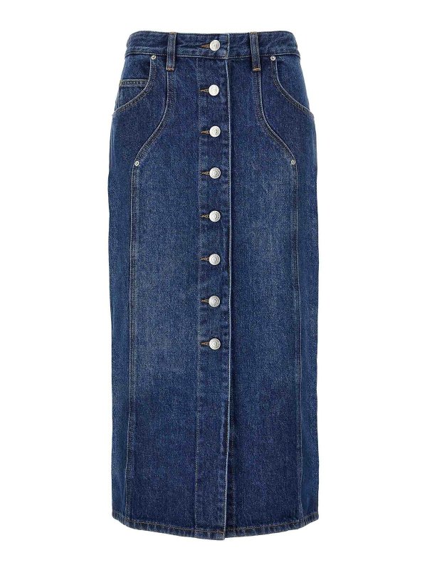 Isabel Marant Etoile: Jupes midi et au genou - Jupe Midi - Bleu