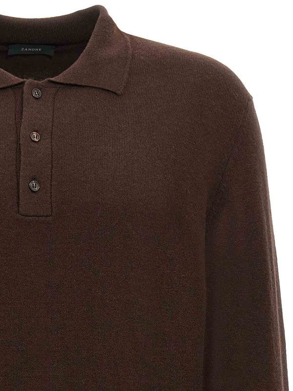 The Best Shops ZANONE: Poloshirts - Poloshirt - Braun