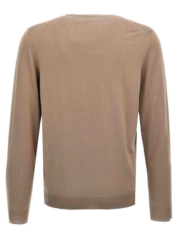 ZANONE: Strickpullover mit Rundhalsausschnitt online - Rundhalspullover - Beige