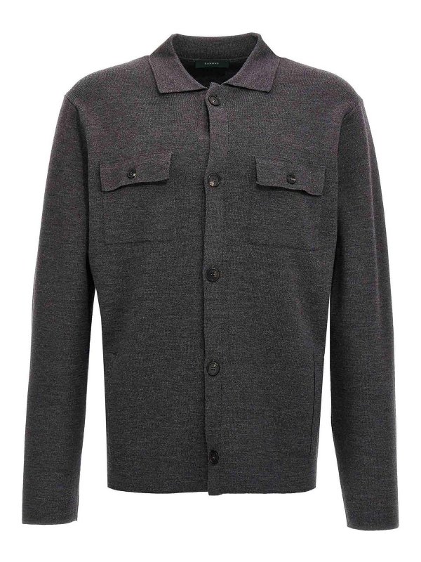 ZANONE: Cardigans - Cardigan - Gris