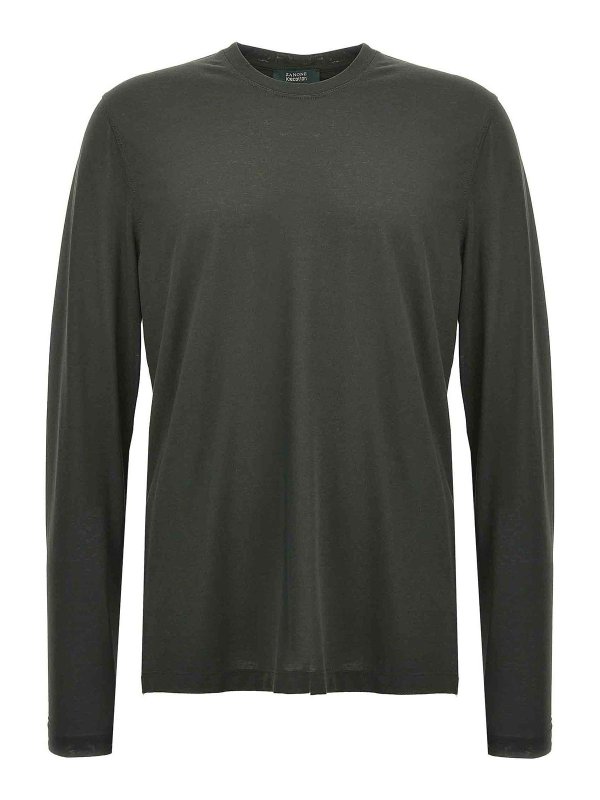 ZANONE: T-shirts - T-Shirt - Grün