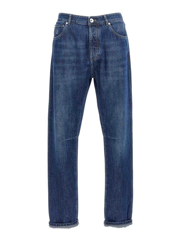 BRUNELLO CUCINELLI: Bootcut - Bootcut Jeans - Blau
