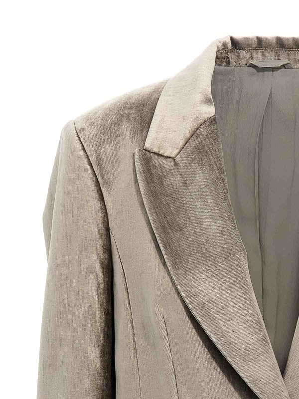 The Best Shops BRUNELLO CUCINELLI: blazers - Single-Breasted Chenille Blazer