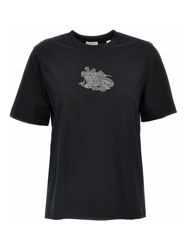BURBERRY: T-shirts - T-Shirt - Schwarz