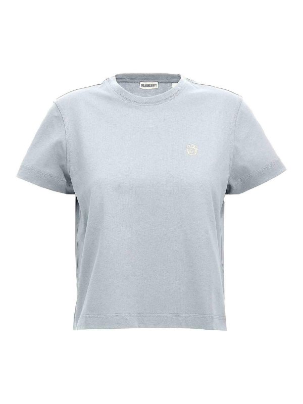 BURBERRY: t-shirt - T-shirt con ricamo logo
