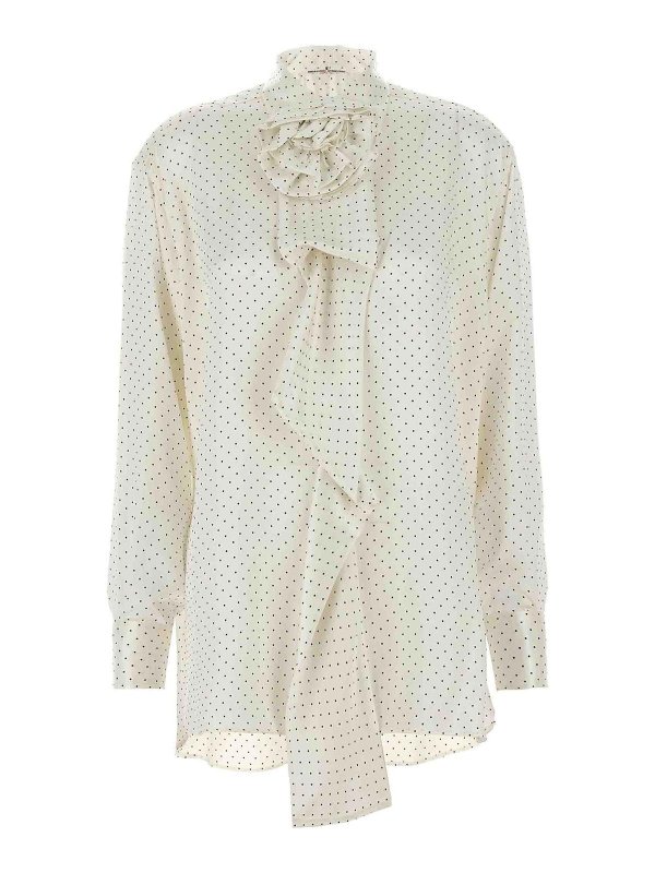 ERMANNO SCERVINO: shirts - Polka Dot Shirt Flower Brooch