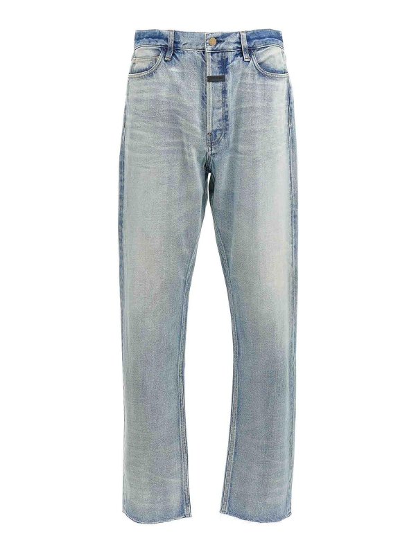 FEAR OF GOD: ストレートジーンズ - ストレートジーンズ - ライトブルー