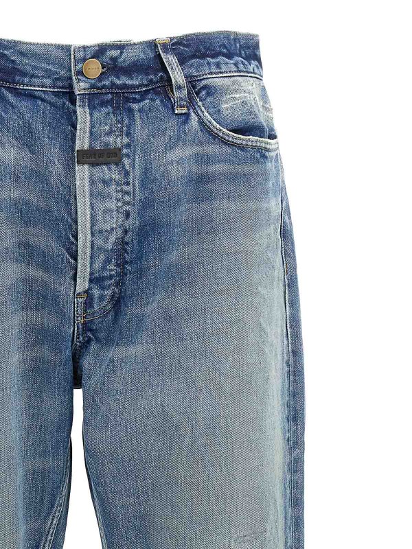 The Best Shops FEAR OF GOD: Jeans à jambe droite - Jean Droit - Bleu