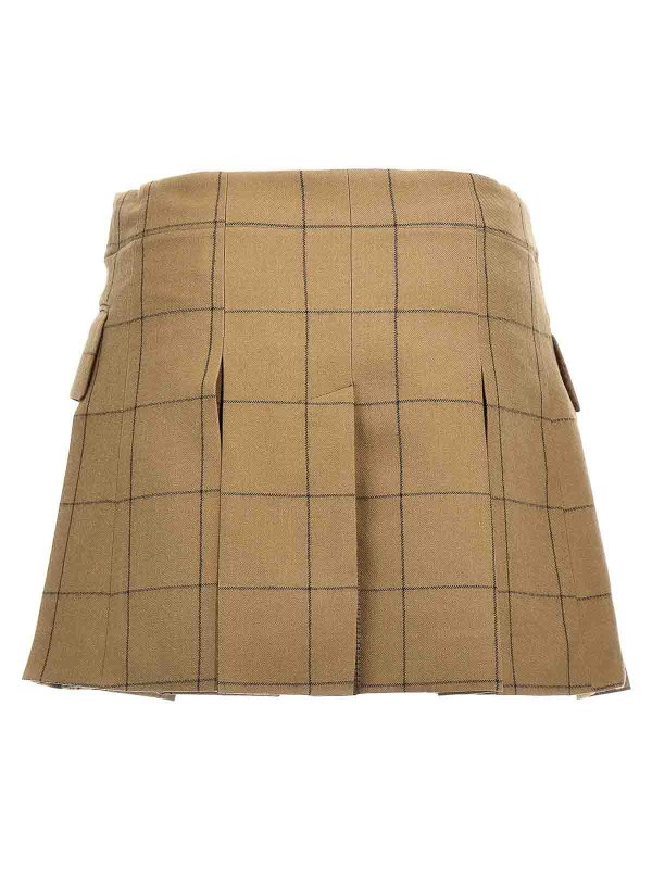 Sacai: pantaloni shorts online - Pantaloncini Windowpane