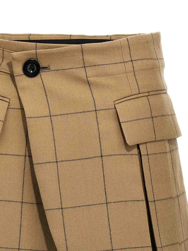 The Best Shops Sacai: pantaloni shorts - Pantaloncini Windowpane
