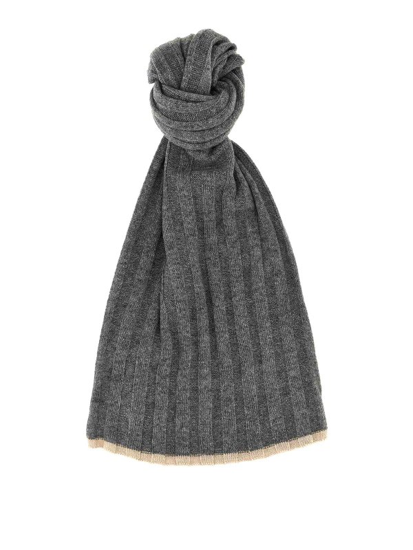 BRUNELLO CUCINELLI: scarves - Ribbed Scarf