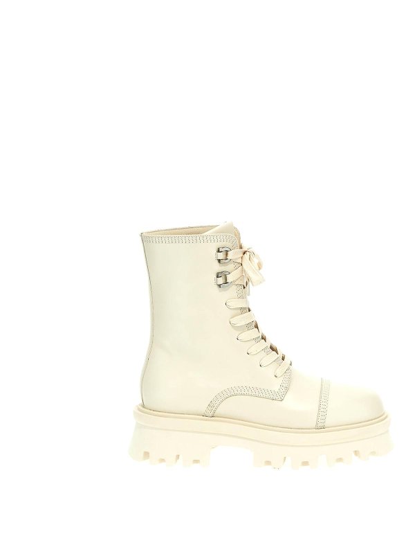 FERRAGAMO: ブーティー - アンクルブーツ - 白