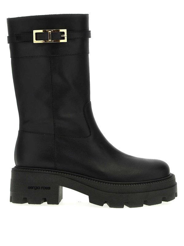 SERGIO ROSSI: Stiefel - Stiefel - Schwarz